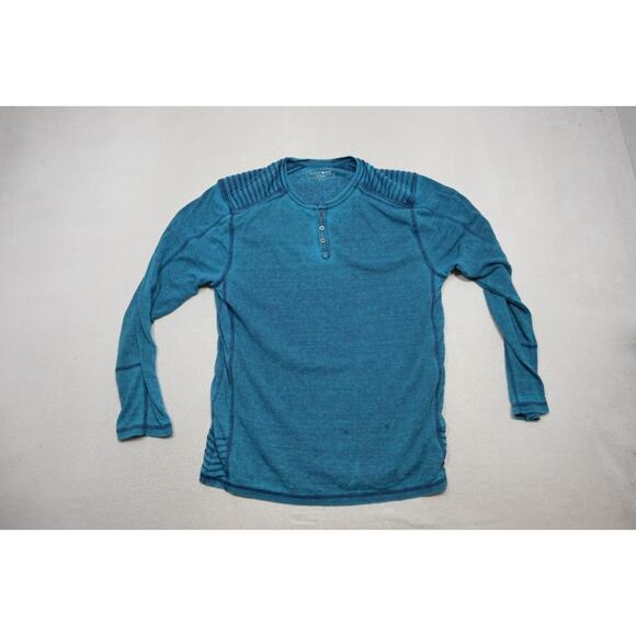 Buckle Black BKE Thermal Henley Sweatshirt Blue Athletic Fit Pull Over Mens XL - Picture 5 of 9